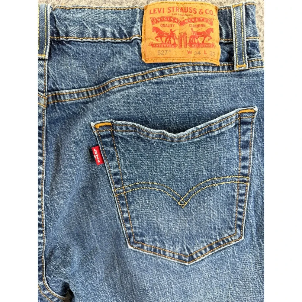 Levis 514 Straight Fit Mens Jeans Blue Denim Medium Wash 33x31 Pants